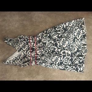 Black and white floral dress